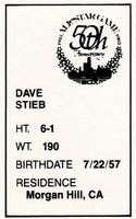 1983 All-Star Game Program Inserts #NNO Dave Stieb Back