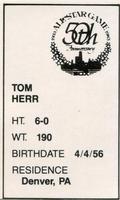 1983 All-Star Game Program Inserts #NNO Tom Herr Back