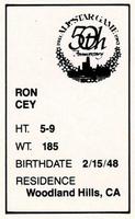 1983 All-Star Game Program Inserts #NNO Ron Cey Back