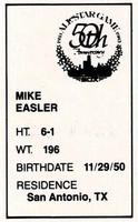 1983 All-Star Game Program Inserts #NNO Mike Easler Back