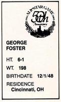 1983 All-Star Game Program Inserts #NNO George Foster Back