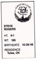 1983 All-Star Game Program Inserts #NNO Steve Rogers Back
