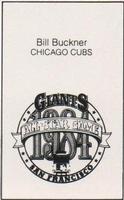 1984 All-Star Game Program Inserts #NNO Bill Buckner Back