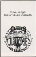 1984 All-Star Game Program Inserts #NNO Steve Yeager Back