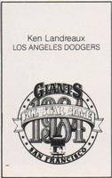 1984 All-Star Game Program Inserts #NNO Ken Landreaux Back