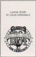 1984 All-Star Game Program Inserts #NNO Lonnie Smith Back