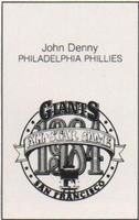 1984 All-Star Game Program Inserts #NNO John Denny Back