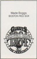 1984 All-Star Game Program Inserts #NNO Wade Boggs Back