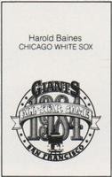 1984 All-Star Game Program Inserts #NNO Harold Baines Back