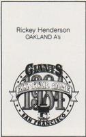 1984 All-Star Game Program Inserts #NNO Rickey Henderson Back