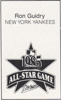 1985 All-Star Game Program Inserts #NNO Ron Guidry Back