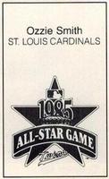 1985 All-Star Game Program Inserts #NNO Ozzie Smith Back