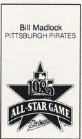 1985 All-Star Game Program Inserts #NNO Bill Madlock Back
