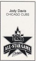 1985 All-Star Game Program Inserts #NNO Jody Davis Back
