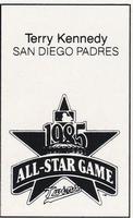 1985 All-Star Game Program Inserts #NNO Terry Kennedy Back