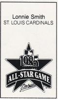 1985 All-Star Game Program Inserts #NNO Lonnie Smith Back