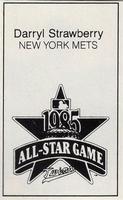 1985 All-Star Game Program Inserts #NNO Darryl Strawberry Back