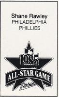 1985 All-Star Game Program Inserts #NNO Shane Rawley Back