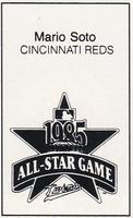 1985 All-Star Game Program Inserts #NNO Mario Soto Back