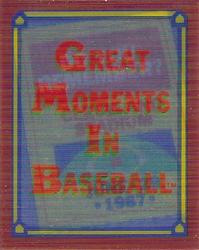 1988 Score - Magic Motion: Great Moments in Baseball #1 Mark McGwire: 06/29/1987 Front