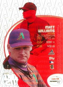 1998 Topps Tek - Pattern 42 #44 Matt Williams Back