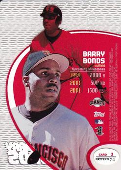 1998 Topps Tek - Pattern 74 #3 Barry Bonds Back