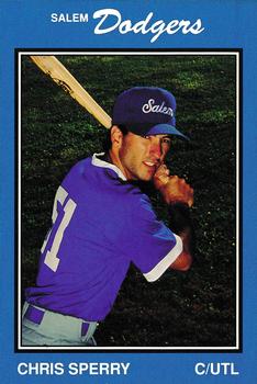 1989 Salem Dodgers #28 Chris Sperry Front