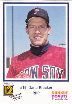 1989 Dunkin' Donuts Pawtucket Red Sox #NNO Dana Kiecker Front