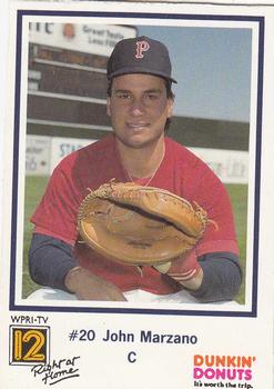 1989 Dunkin' Donuts Pawtucket Red Sox #NNO John Marzano Front