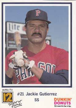 1989 Dunkin' Donuts Pawtucket Red Sox #NNO Jackie Gutierrez Front