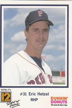 1989 Dunkin' Donuts Pawtucket Red Sox #NNO Eric Hetzel Front