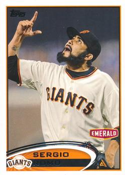 2012 Topps Emerald Nuts San Francisco Giants #SF10 Sergio Romo Front