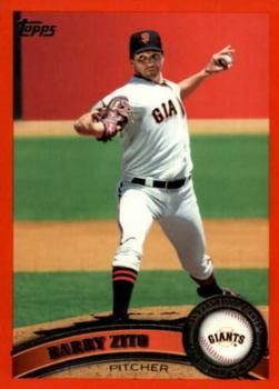 2011 Topps - Red Border #22 Barry Zito Front