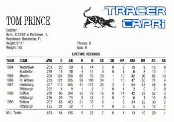 1990 Buffalo Bisons #NNO Tom Prince Back