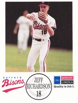 1990 Buffalo Bisons #NNO Jeff Richardson Front