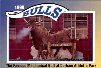 1990 Durham Bulls Update #8 Title Card Front