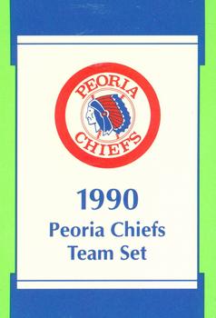 1990 Peoria Chiefs #NNO Checklist Front