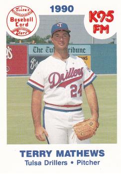 1990 Tulsa Drillers #15 Terry Mathews Front