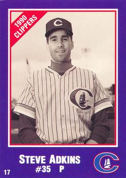 1990 Columbus Clippers Police #17 Steve Adkins Front