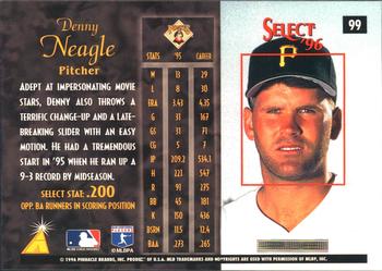 1996 Select #99 Denny Neagle Back