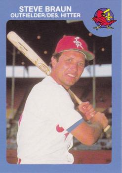1986 Louisville Redbirds #5 Steve Braun Front