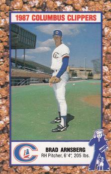 1987 Columbus Clippers Police #2 Brad Arnsberg Front