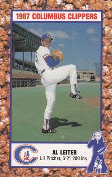 1987 Columbus Clippers Police #15 Al Leiter Front