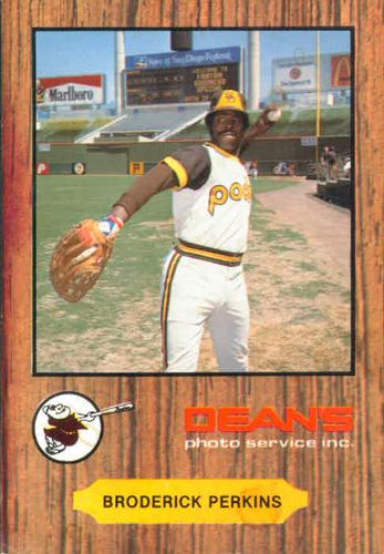 1979 Family Fun Center Dean's Photo San Diego Padres #22 Broderick Perkins Front
