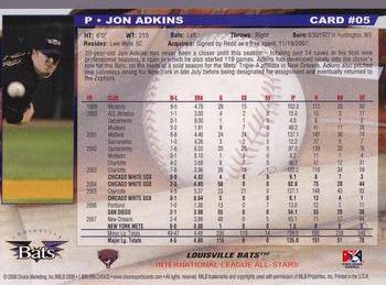 2008 Choice International League All-Stars #5 Jon Adkins Back