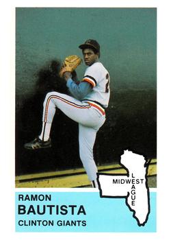 1982 Fritsch Clinton Giants #13 Ramon Bautista Front