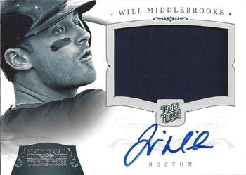 2012 Panini National Treasures #220 Will Middlebrooks Front