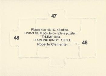 1987 Donruss - Roberto Clemente Puzzle #46-48 Roberto Clemente Back