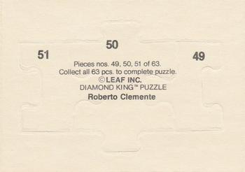 1987 Donruss - Roberto Clemente Puzzle #49-51 Roberto Clemente Back