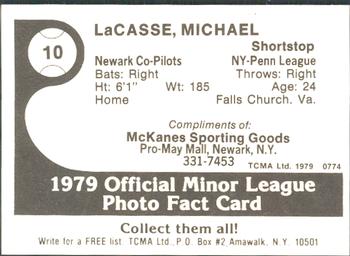 1979 TCMA Newark Co-Pilots #10 Michael LaCasse Back